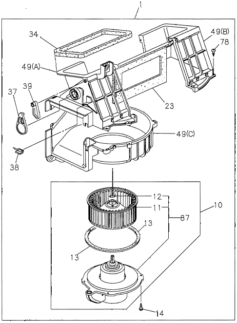 1997 SLX 4LSPREMIUM 4 DOOR 4AT HEATER BLOWER diagram 1997 SLX 4LSPREMIUM 4 DOOR 4AT HEATER BLOWER diagram