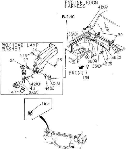 1997 SLX 4LSPREMIUM 4 DOOR 4AT WINDSHIELD WASHER diagram 1997 SLX 4LSPREMIUM 4 DOOR 4AT WINDSHIELD WASHER diagram