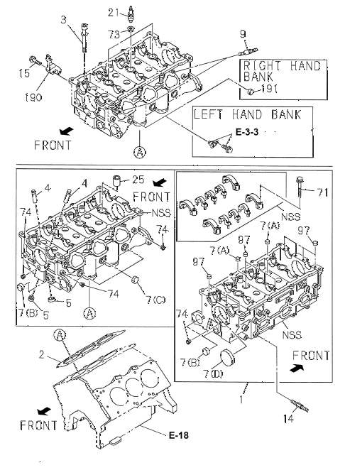 1998 SLX 4LSPREMIUM 4 DOOR 4AT CYLINDER HEAD - SPARK PLUG diagram 1998 SLX 4LSPREMIUM 4 DOOR 4AT CYLINDER HEAD - SPARK PLUG diagram