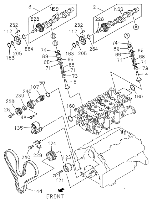 1998 SLX 4LSPREMIUM 4 DOOR 4AT CAMSHAFT - VALVE diagram 1998 SLX 4LSPREMIUM 4 DOOR 4AT CAMSHAFT - VALVE diagram