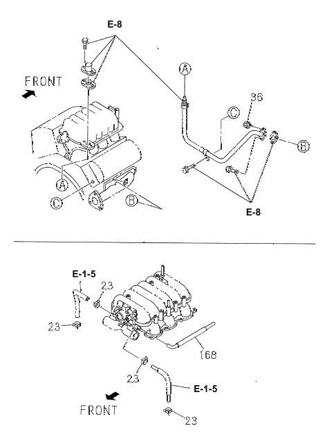 1998 SLX 4LSPREMIUM 4 DOOR 4AT EMISSION HOSE diagram 1998 SLX 4LSPREMIUM 4 DOOR 4AT EMISSION HOSE diagram
