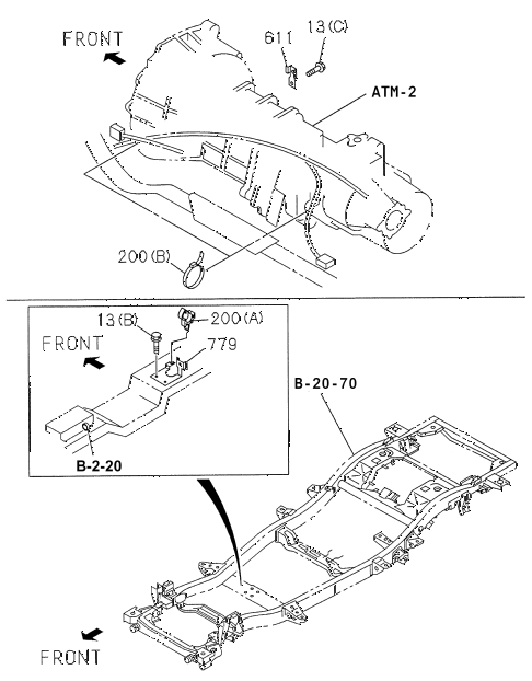 1998 SLX 4LSPREMIUM 4 DOOR 4AT SENSOR BRACKETS diagram 1998 SLX 4LSPREMIUM 4 DOOR 4AT SENSOR BRACKETS diagram