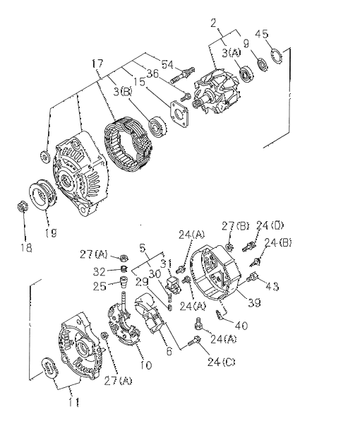 1998 SLX 4LSPREMIUM 4 DOOR 4AT GENERATOR COMPONENTS diagram 1998 SLX 4LSPREMIUM 4 DOOR 4AT GENERATOR COMPONENTS diagram