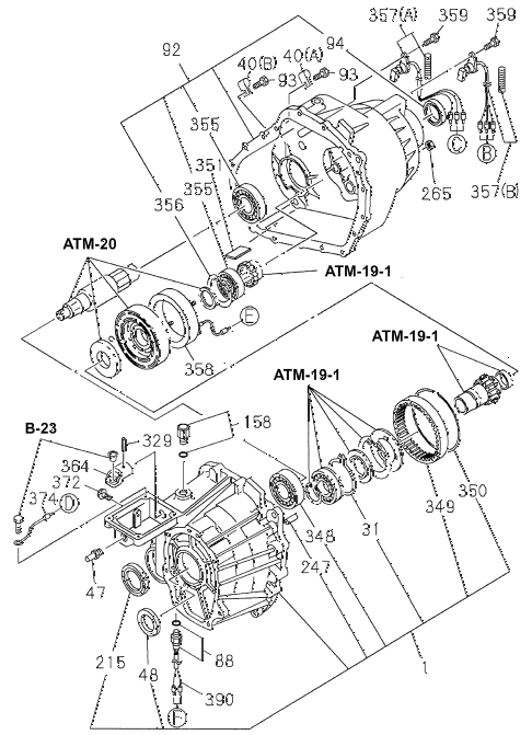 1998 SLX 4LSPREMIUM 4 DOOR 4AT AT TRANSFER CASE - GEAR SHIFTER diagram 1998 SLX 4LSPREMIUM 4 DOOR 4AT AT TRANSFER CASE - GEAR SHIFTER diagram