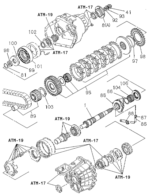 1998 SLX 4LSPREMIUM 4 DOOR 4AT AT TRANSFER GEAR OUTPUT (2) diagram 1998 SLX 4LSPREMIUM 4 DOOR 4AT AT TRANSFER GEAR OUTPUT (2) diagram