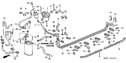 honda online store 2000 crv fuel pipe (2) parts Honda GX25 Fuel Line Diagram 2000 cr\u0026 45;v ex 5 door 4at fuel pipe (2) diagram