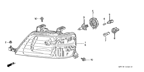 1997 honda crv headlight bulb