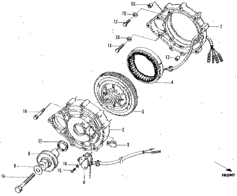 Honda online store : 1971 n600 generator parts