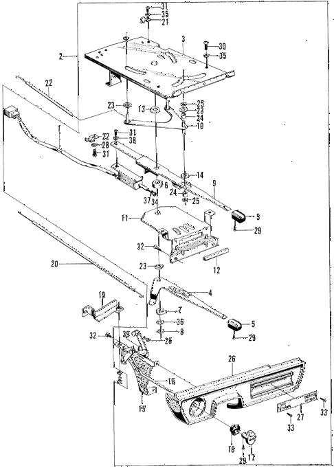 1972 z600 ** 2 DOOR 4MT HOT AIR CONTROL SYSTEM diagram