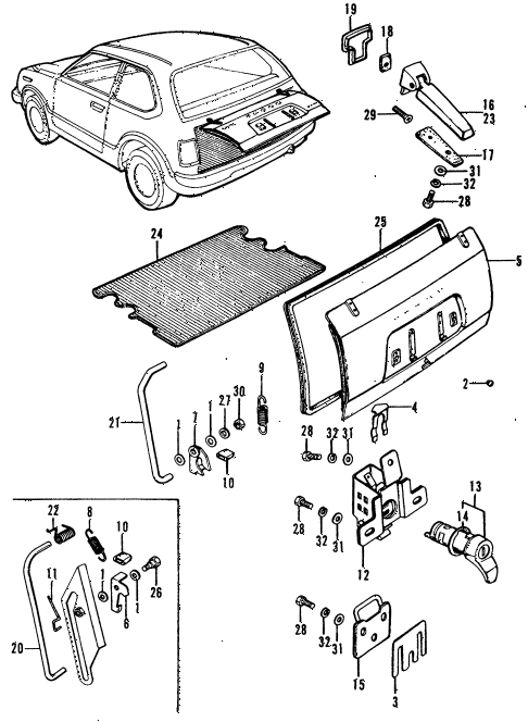 1974 civic **(1200) 2 DOOR 4MT TRUNK 2DR diagram 1974 civic **(1200) 2 DOOR 4MT TRUNK 2DR diagram