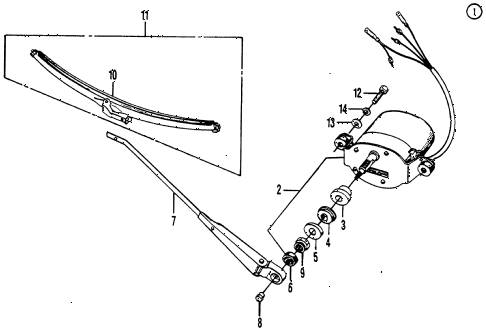 1974 civic **(1200) 2 DOOR 4MT REAR WINDOW WIPER MOTOR diagram 1974 civic **(1200) 2 DOOR 4MT REAR WINDOW WIPER MOTOR diagram