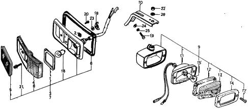 1977 civic **(1200) 3 DOOR HMT REAR SIDE MARKER - BACK-UP LIGHT diagram 1977 civic **(1200) 3 DOOR HMT REAR SIDE MARKER - BACK-UP LIGHT diagram