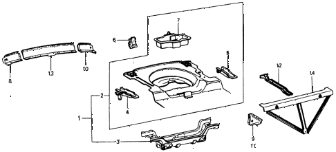 1977 civic **(1200) 3 DOOR 4MT BODY STRUCTURE COMPONENTS (5) diagram