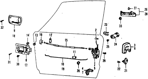 1977 civic **(1200) 3 DOOR 4MT DOOR LOCK diagram 1977 civic **(1200) 3 DOOR 4MT DOOR LOCK diagram