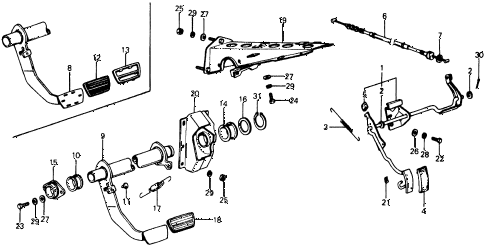 1977 civic **(1500) 3 DOOR HMT HMT PEDAL diagram 1977 civic **(1500) 3 DOOR HMT HMT PEDAL diagram