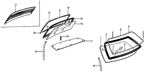 1977 civic **(1500) 2 DOOR 4MT FRONT @ REAR WINDOWS diagram 1977 civic **(1500) 2 DOOR 4MT FRONT @ REAR WINDOWS diagram