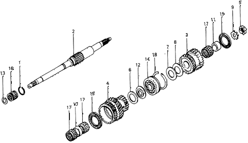 1979 civic ** 3 DOOR HMT HMT MAINSHAFT diagram 1979 civic ** 3 DOOR HMT HMT MAINSHAFT diagram