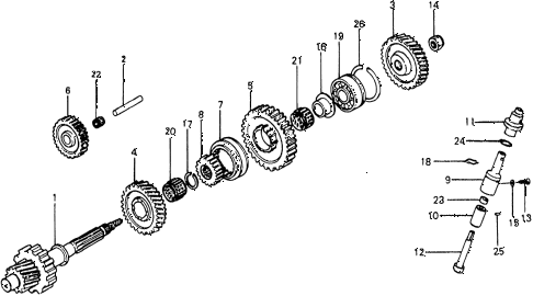 1979 civic ** 3 DOOR HMT HMT COUNTERSHAFT diagram 1979 civic ** 3 DOOR HMT HMT COUNTERSHAFT diagram