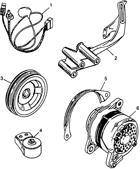 1979 civic ** 5 DOOR 4MT ALTERNATOR (45A) (FOR USE WITH A/C) diagram