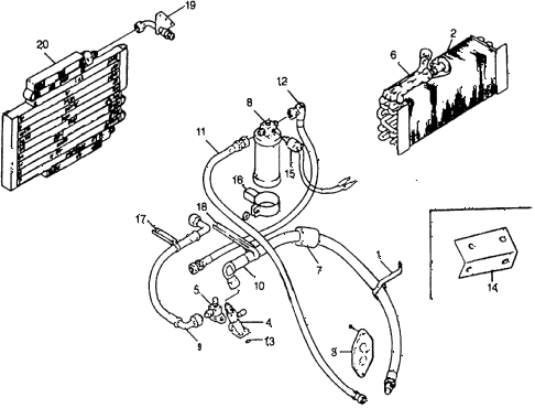 1979 civic ** 5 DOOR 4MT A/C HOSES (TYPE-2) diagram 1979 civic ** 5 DOOR 4MT A/C HOSES (TYPE-2) diagram