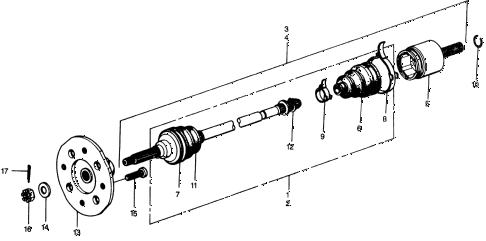 1977 civic ** 5 DOOR 4MT DRIVESHAFT diagram 1977 civic ** 5 DOOR 4MT DRIVESHAFT diagram