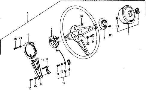 1976 civic ** 5 DOOR HMT STEERING WHEEL diagram 1976 civic ** 5 DOOR HMT STEERING WHEEL diagram