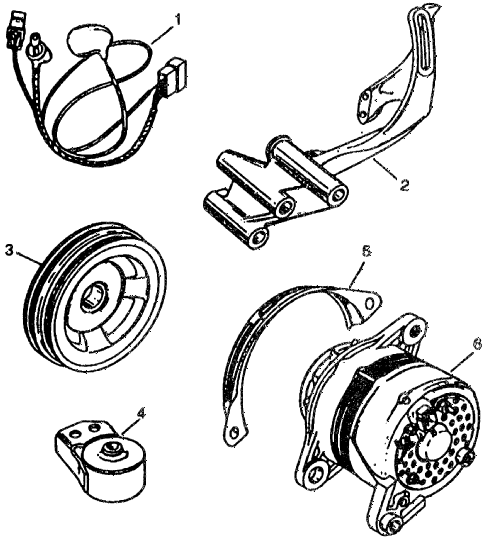 1977 civic ** 5 DOOR HMT ALTERNATOR (45A) (FOR USE WITH A/C) diagram