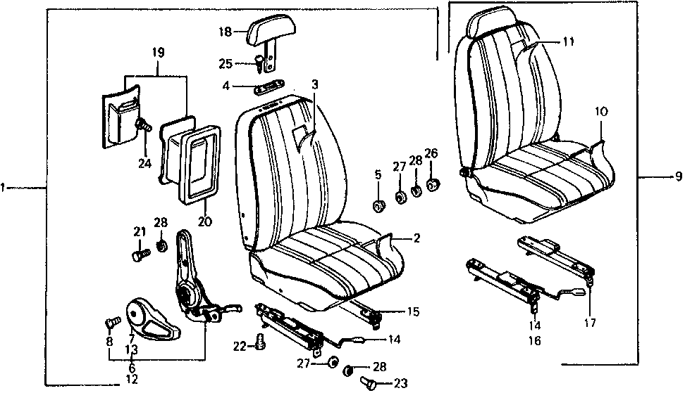 77400-663-672ZA - SEAT ASSY., L. FR. *NH1L*(BLACK)