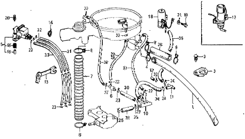 1977 accord STD 3 DOOR HMT AIR CLEANER TUBING ( 1977 accord STD 3 DOOR HMT AIR CLEANER TUBING (