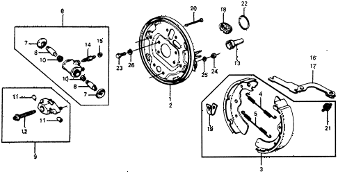 1977 accord STD 3 DOOR 5MT REAR BRAKE SHOE diagram 1977 accord STD 3 DOOR 5MT REAR BRAKE SHOE diagram