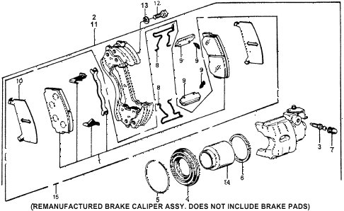 1977 accord STD 3 DOOR 5MT FRONT BRAKE diagram