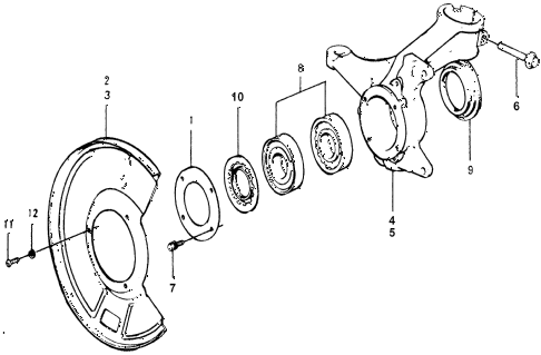1977 accord STD 3 DOOR HMT KNUCKLE diagram 1977 accord STD 3 DOOR HMT KNUCKLE diagram