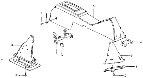 1977 accord STD 3 DOOR HMT CENTER CONSOLE diagram 1977 accord STD 3 DOOR HMT CENTER CONSOLE diagram
