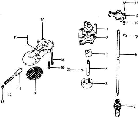 1977 accord STD 3 DOOR HMT OIL PUMP diagram