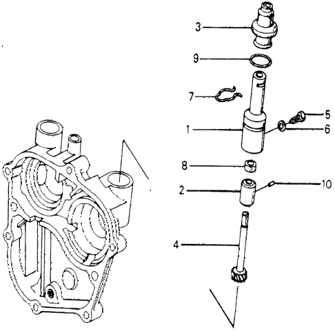 1977 accord STD 3 DOOR 5MT MT SPEEDOMETER GEAR diagram 1977 accord STD 3 DOOR 5MT MT SPEEDOMETER GEAR diagram