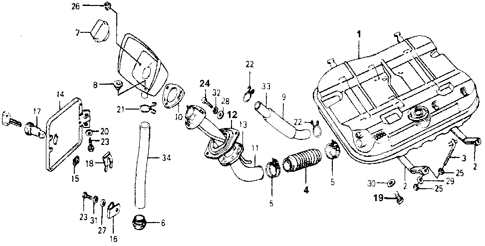 17651-671-020P - TUBE, FILLER NECK CONNECTING