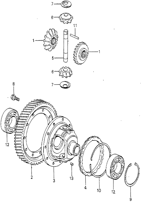1981 accord DX 3 DOOR HMT HMT DIFFERENTIAL GEAR (2) diagram 1981 accord DX 3 DOOR HMT HMT DIFFERENTIAL GEAR (2) diagram