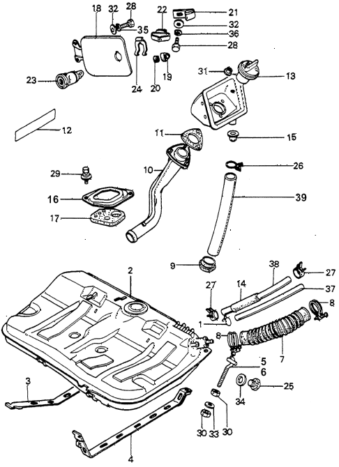 1981 accord DX 3 DOOR HMT FUEL TANK diagram 1981 accord DX 3 DOOR HMT FUEL TANK diagram