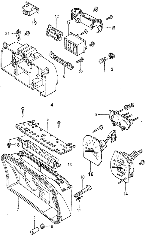 1979 accord DX 4 DOOR HMT METER COMPONENTS diagram 1979 accord DX 4 DOOR HMT METER COMPONENTS diagram