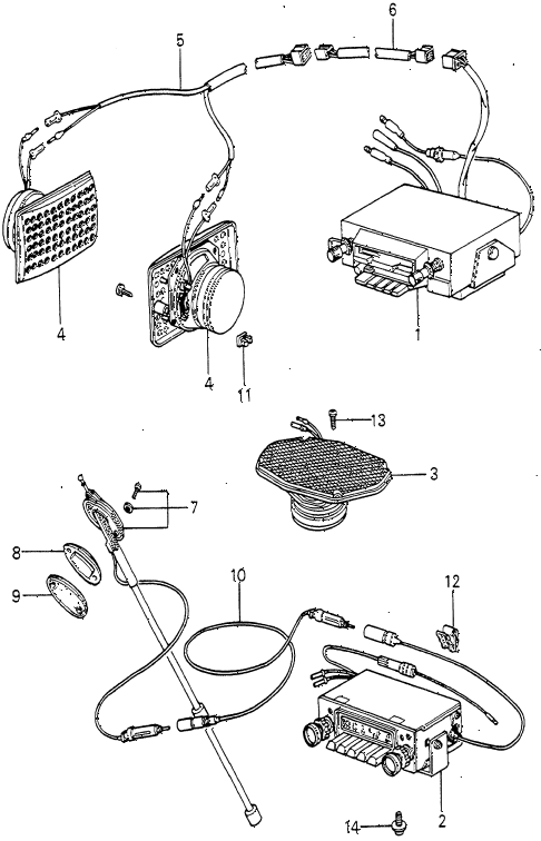 1981 accord DX 3 DOOR HMT RADIO diagram