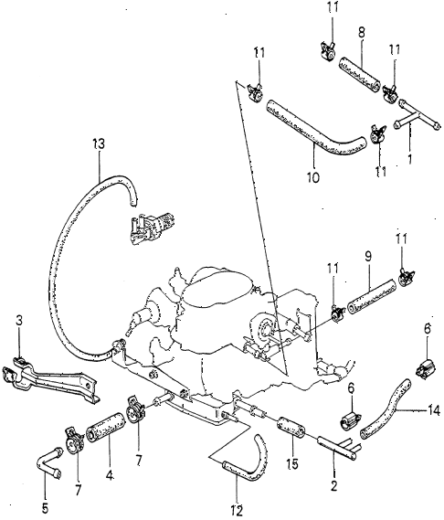 1980 accord STD 3 DOOR HMT FUEL TUBING (3) diagram