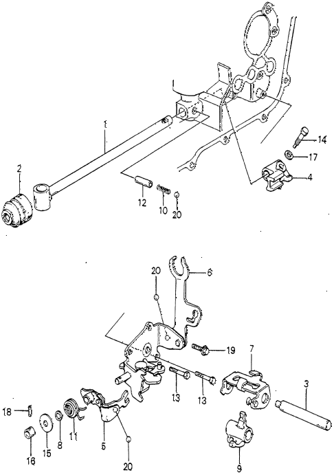 1981 accord DX 4 DOOR 5MT MT SHIFT ARM (2) diagram 1981 accord DX 4 DOOR 5MT MT SHIFT ARM (2) diagram