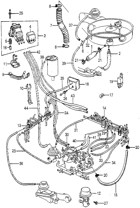 1982 prelude ** 2 DOOR 5MT AIR CLEANER TUBING (4) diagram 1982 prelude ** 2 DOOR 5MT AIR CLEANER TUBING (4) diagram