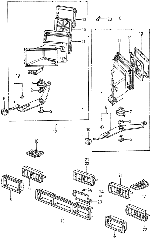 1982 prelude ** 2 DOOR 5MT FRESH AIR VENTS (2) diagram