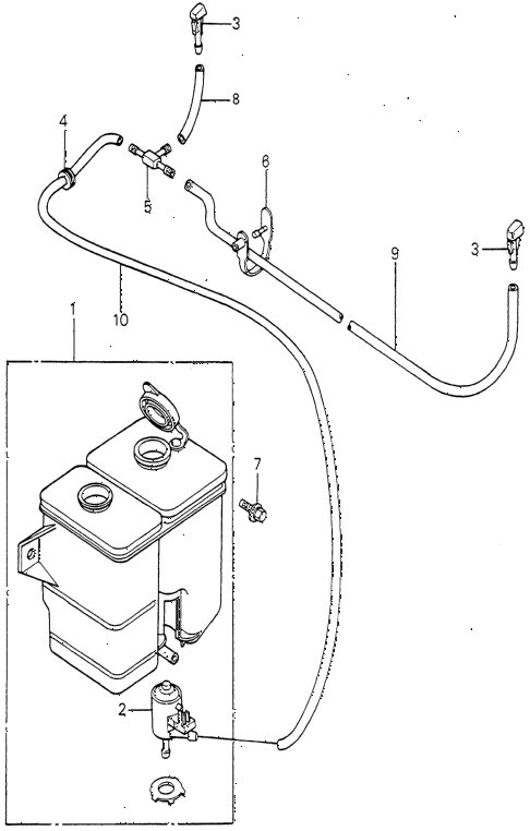1980 prelude ** 2 DOOR HMT FRONT WINDSHIELD WASHER diagram