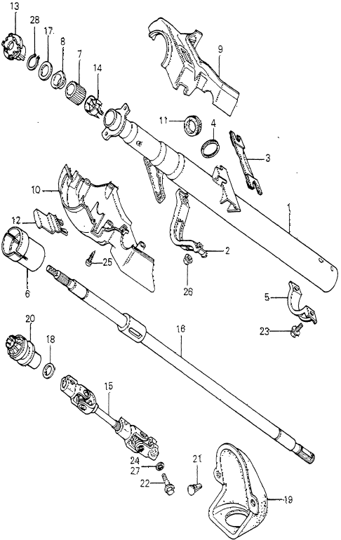 1980 prelude ** 2 DOOR HMT STEERING COLUMN (1) diagram 1980 prelude ** 2 DOOR HMT STEERING COLUMN (1) diagram