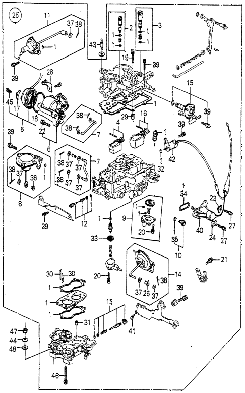 1980 prelude ** 2 DOOR HMT CARBURETOR (2) diagram