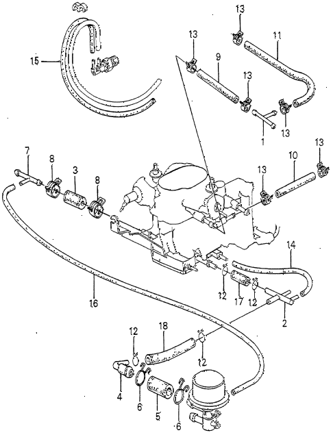 1980 prelude ** 2 DOOR 5MT FUEL TUBING (2) diagram