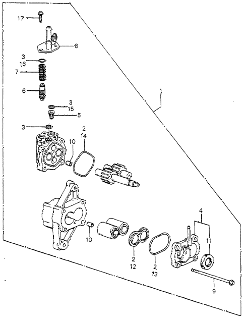 1982 prelude ** 2 DOOR HMT HMT P.S. PUMP - COMPONENTS (2) diagram