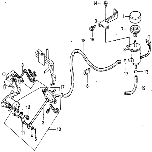 1982 prelude ** 2 DOOR HMT A/C SOLENOID VALVE - TUBING diagram